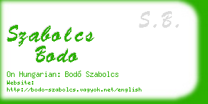 szabolcs bodo business card